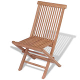 Folding Garden Chairs 4 pcs Solid Teak Wood - Top-Down View