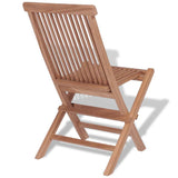 Folding Garden Chairs 4 pcs Solid Teak Wood - Low Angle