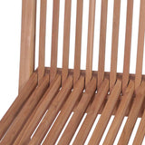 Folding Garden Chairs 4 pcs Solid Teak Wood - Extra Image
