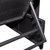Reclining Garden Chairs 2 pcs with Table Black Poly Rattan