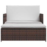 Garden Sofa Poly Rattan Brown