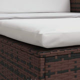 Garden Sofa Poly Rattan Brown - Extra Image