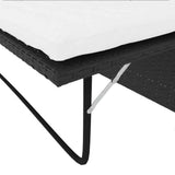 2 Piece Garden Lounge Set with Cushions Poly Rattan Black