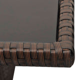 4 Piece Garden Lounge Set with Cushions Poly Rattan Brown - Extra Image