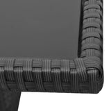 4 Piece Garden Lounge Set with Cushions Poly Rattan Black - Extra Image