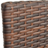 7 Piece Outdoor Dining Set with Cushions Poly Rattan Brown
