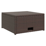 4 Piece Garden Lounge Set with Cushions Poly Rattan Brown - Extra Image