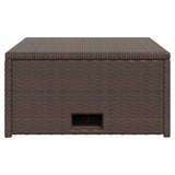4 Piece Garden Lounge Set with Cushions Poly Rattan Brown