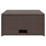 4 Piece Garden Lounge Set with Cushions Poly Rattan Brown - Extra Image