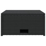 4 Piece Garden Lounge Set with Cushions Poly Rattan Black