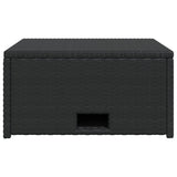 4 Piece Garden Lounge Set with Cushions Poly Rattan Black - Extra Image