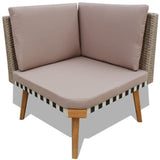 4 Piece Garden Lounge Set with Cushions Poly Rattan Grey