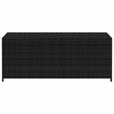 Garden Storage Box Black 150x50x60 cm Poly Rattan