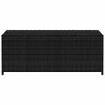 Garden Storage Box Black 150x50x60 cm Poly Rattan