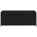Garden Storage Box Black 150x50x60 cm Poly Rattan - Top-Down View