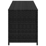 Garden Storage Box Black 150x50x60 cm Poly Rattan