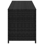 Garden Storage Box Black 150x50x60 cm Poly Rattan