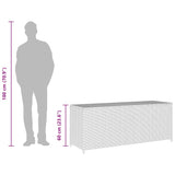 Garden Storage Box Black 150x50x60 cm Poly Rattan - Extra Image