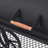 BBQ Charcoal Smoker with Bottom Shelf Black Heavy XXL