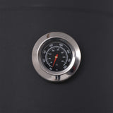 BBQ Charcoal Smoker with Bottom Shelf Black Heavy XXXL - Close-Up Angle