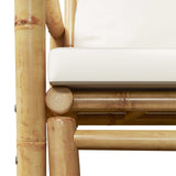 Garden Chairs 2 pcs with Cushions and Pillows Bamboo - Low Angle