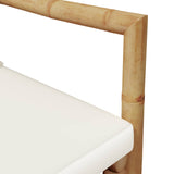 Garden Chairs 2 pcs with Cushions and Pillows Bamboo