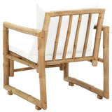 Garden Chairs 2 pcs with Cushions and Pillows Bamboo - 45-Degree Angle