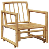 Garden Chairs 2 pcs with Cushions and Pillows Bamboo