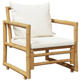 Garden Chairs 2 pcs with Cushions and Pillows Bamboo