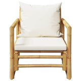 Garden Chairs 2 pcs with Cushions and Pillows Bamboo - 45-Degree Angle