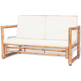 4 Piece Garden Lounge Set with Cushions Bamboo - Side View