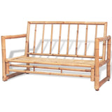 4 Piece Garden Lounge Set with Cushions Bamboo - Top-Down View