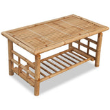 4 Piece Garden Lounge Set with Cushions Bamboo - Extra Image