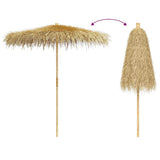 Bamboo Garden Parasol with Banana Leaf Roof 210 cm