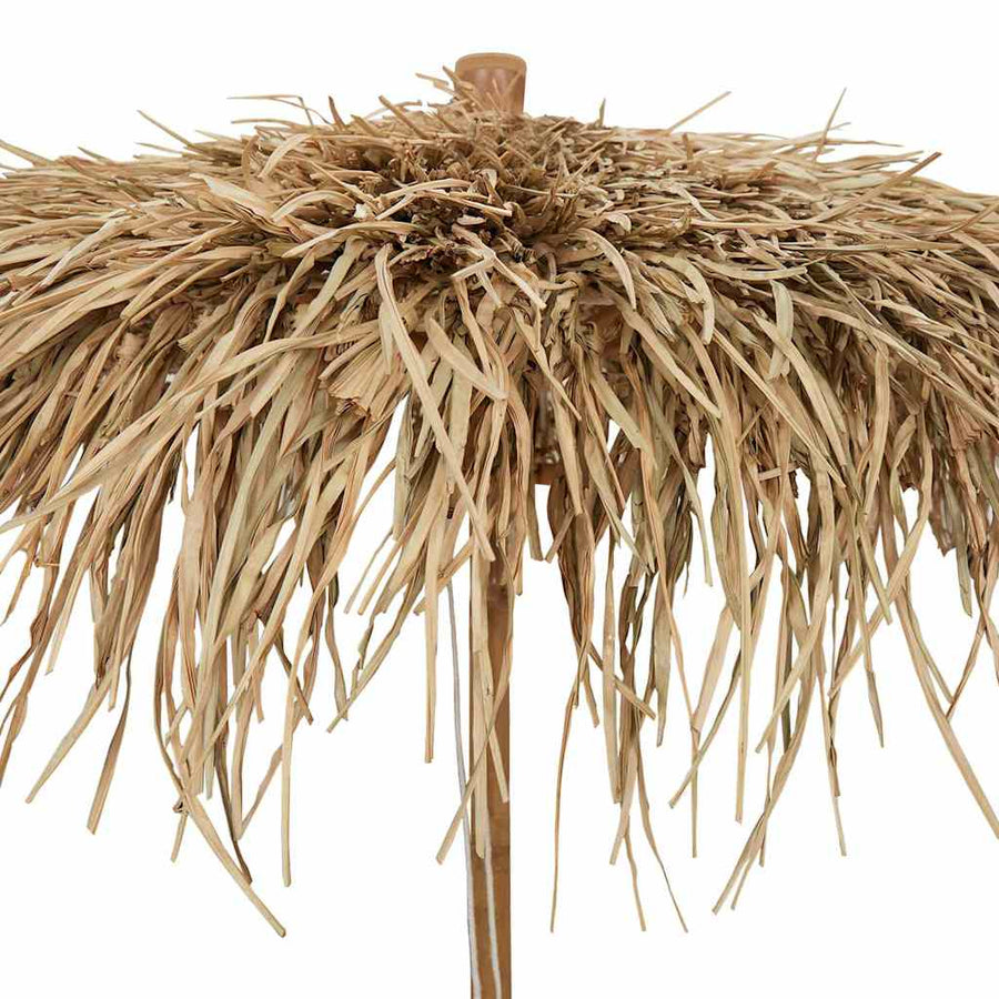Bamboo Garden Parasol with Banana Leaf Roof 210 cm