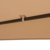 Garden Marquee Gazebo Pavilion Tent Hexagonal Beige 323x265 cm - Top-Down View