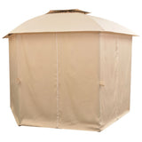 Garden Marquee Pavilion Tent with Curtains Hexagonal 360x265 cm