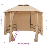 Garden Marquee Pavilion Tent with Curtains Hexagonal 360x265 cm - Extra Image