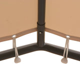 Gazebo Pavilion Tent Canopy 4x4 m Steel Beige - Side View