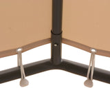 Gazebo Pavilion Tent Canopy 3x3 m Steel Beige - Side View