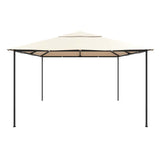 Gazebo Pavilion Tent Canopy 4x4 m Steel Beige