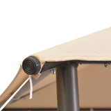Gazebo Pavilion Tent Canopy 4x4 m Steel Beige - 45-Degree Angle