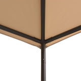 Gazebo Pavilion Tent Canopy 3x3 m Steel Beige - Side View