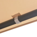 Gazebo Pavilion Tent Canopy 3x3 m Steel Beige - 45-Degree Angle