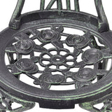 Bistro Chairs 2 pcs Cast Aluminium Green - Top-Down View