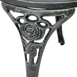 Bistro Chairs 2 pcs Cast Aluminium Green - 45-Degree Angle