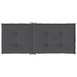 Garden Highback Chair Cushions 2 pcs Anthracite 120x50x2 cm Fabric