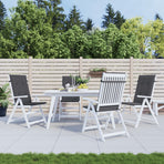Garden Highback Chair Cushions 4 pcs Anthracite 120x50x3 cm