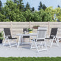 Garden Highback Chair Cushions 4 pcs Anthracite 120x50x3 cm