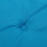 Garden Highback Chair Cushions 2 pcs Blue 120x50x3 cm Fabric